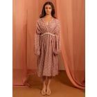 Rose Pink Bandhani Mulmul Dress