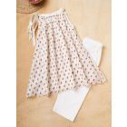 White Printed Chanderi Co-ord Set- Set of 2