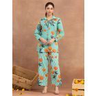 Blue Printed Cotton Co-ord Set- Set of 2
