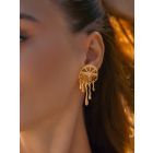 Gold Plated Handcrafted Brass Earrings