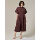 Brown Cotton Linen Dress