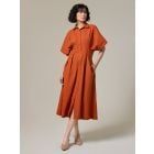 Rust Cotton Linen Dress