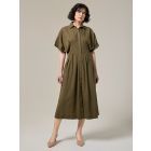 Olive Green Cotton Linen Dress