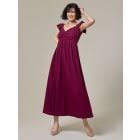 Burgundy Cotton Dress