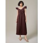 Brown Cotton Linen Dress