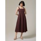 Brown Cotton Linen Dress