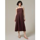 Brown Cotton Linen Dress