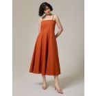 Rust Cotton Linen Dress