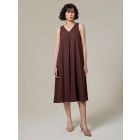 Brown Cotton Linen Dress