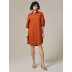 Rust Cotton Linen Dress