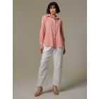 Peach Cotton Linen Shirt
