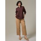 Brown Cotton Linen Shirt