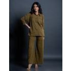 Olive Green Organic Cotton Co-ord Set - Set of 2