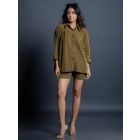 Olive Green Organic Cotton Shorts
