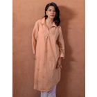 Pink Embroidered Cotton Kurta