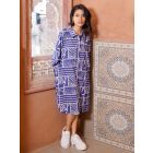 Blue Printed Cotton Dress