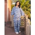 Blue Printed Cotton Shirt