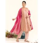Fuchsia Striped Chanderi Dupatta
