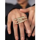 Gold Plated Handcrafted Brass Pearl Ring