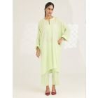 Pastel Green Cotton Kurta with Pants- Set of 2