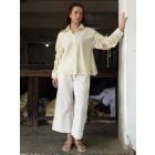 White Hand Block Printed Cotton Co-ord Set - Set of 2