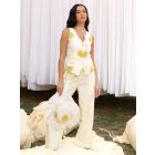 Ivory Hand Block Printed Cotton Waistcoat