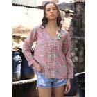 Pink Hand Block Printed Cotton Top
