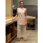 White Hand Block Printed Cotton Top