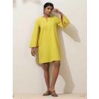 Lime Green Cotton Linen Dress