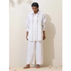White Crochet Lace Cotton Co-ord Set- Set of 2