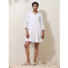 White Crochet Lace Cotton Dress