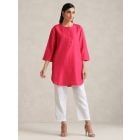 Fuchsia Cotton Blend Kurta