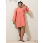 Pink Cotton Blend Dress