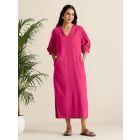 Pink Cotton Blend Dress