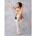 Beige Printed Cotton Mulmul Shirt