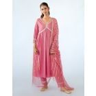 Pink Gota Work Kota Doria Dupatta