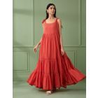 Coral Cotton Dress