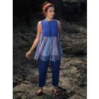 Blue Hand Block Printed Kota Co-ord Set - Set of 2
