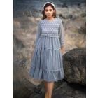 Grey Lace Work Kota Dress