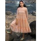 Peach Lace Work Kota Dress