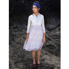 Ivory Hand Block Printed Cotton Silk Dress