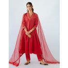 Red Gota Work Organza Dupatta