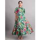 Multicolor Printed Cotton Mulmul Dress