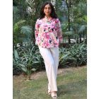 Pink Printed Cotton Shirt