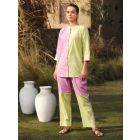 Ivory & Peach Hand Block Printed Cotton Co-ord Set