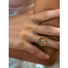 Gold Plated Handcrafted Brass Ring