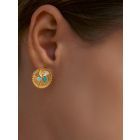Gold Plated Handcrafted Brass Stud Earrings