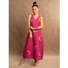 Pink Patch Work Cotton Dress