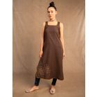 Brown Printed Cotton Kurta