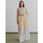 Multicolor Hand Block Printed Chanderi Saree